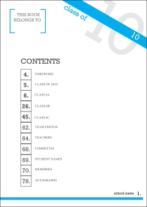 sample contents page